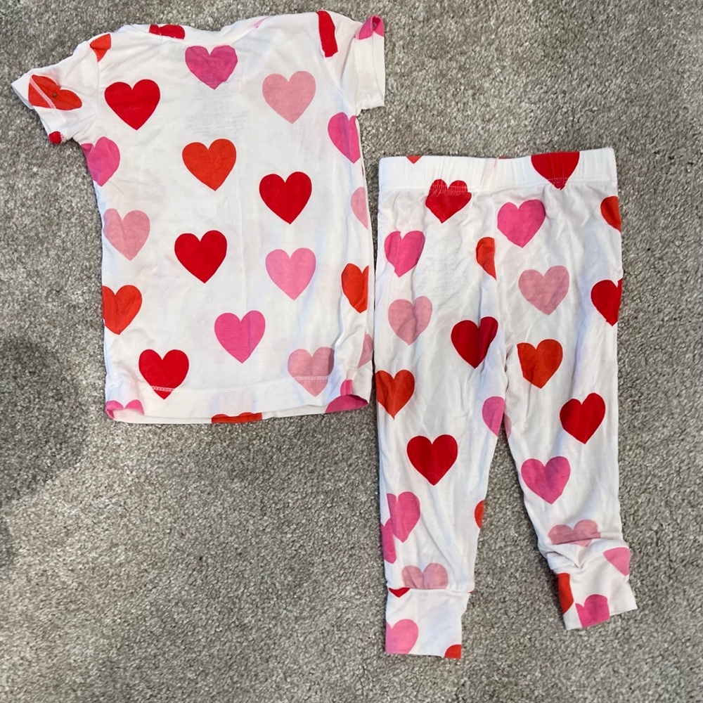 Angel Dear Red and Pink Heart Pajama Set